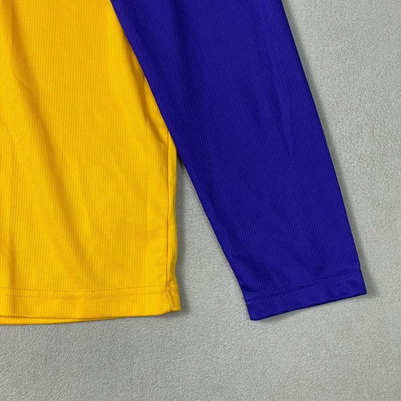 NBA Lakers Long Sleeve Shirt‎ Adult Large Yellow/Purple Basketball Jersey Mens - Picture 3 of 11